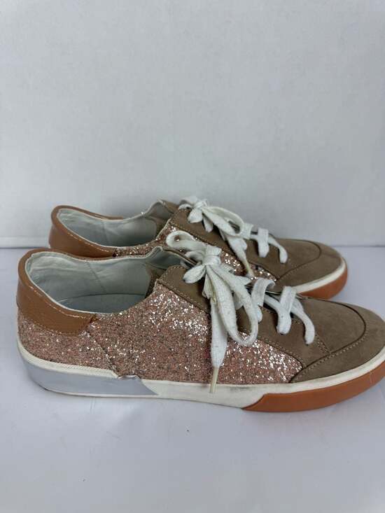 Dolce Vita Zina Rose Gold Glitter and Tan Suede Sneakers - Picture 5 of 8